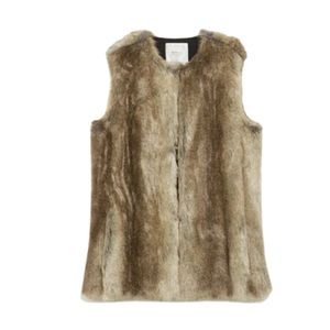 Zara Brown Faux Fur Vest